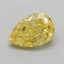 1.59 Ct. Fancy Vivid  Yellow Pear Lab Grown Diamond