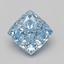 1.23 Ct. Fancy Vivid Blue Cushion Lab Grown Diamond