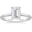 18K White Gold Four-Prong Comfort Fit 1.5mm Ring, smalltop view