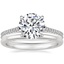 Platinum Luxe Lissome Diamond Ring (1/5 ct. tw.) with Petite Comfort Fit Wedding Ring