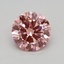 0.34 Ct. Fancy Vivid Pink Round Lab Grown Diamond