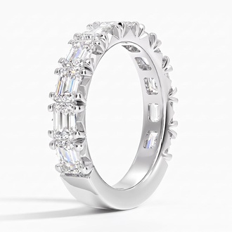 Nathalie Emerald Cut Lab Diamond Ring (2 1/2 ct. tw.) in 14K White Gold