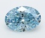 4.05 Ct. Fancy Vivid  Blue Oval Lab Grown Diamond