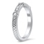 Hand Engraved Bezel-set Diamond Wedding Ring, smallside view