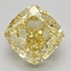 3.12 Ct. Fancy Intense Yellow Cushion Lab Grown Diamond
