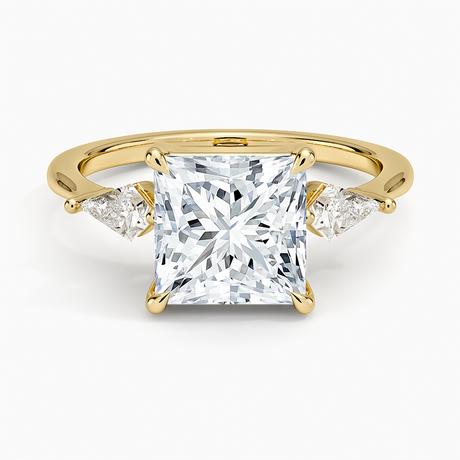 Luxe Cometa Three Stone Diamond Ring - Brilliant Earth