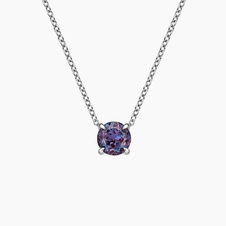 Lab Alexandrite Solitaire Pendant