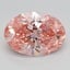 2.25 Ct. Fancy Vivid Pink Oval Lab Grown Diamond