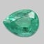 7.9x5.9mm  Green  Pear   Emerald