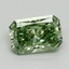 1.30 Ct. Fancy Vivid Green Radiant Lab Grown Diamond