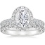 PT Moissanite Luxe Sienna Halo Diamond Bridal Set (1 3/8 ct. tw.), smalltop view