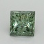 1.59 Ct. Fancy Vivid Pacific Green Princess Lab Grown Diamond