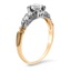 The Olinda Ring, smalltop view on a hand