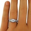 The Danica Ring, smalltop view on a hand
