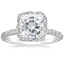 18K White Gold Nova Halo Diamond Ring (1/2 ct. tw.), smalltop view