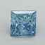 1.74 Ct. Fancy Vivid Blue Princess Lab Grown Diamond