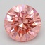 0.92 Ct. Fancy Vivid Pink Round Lab Grown Diamond