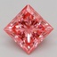 1.08 Ct. Fancy Vivid Pink Princess Lab Grown Diamond