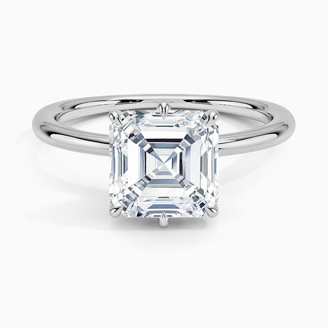 18K White Gold Freesia Six-Prong Solitaire Ring