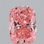 1.51 Ct. Fancy Vivid  Pink Cushion Lab Grown Diamond