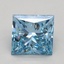 2.16 Ct. Fancy Vivid Blue Princess Lab Grown Diamond