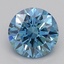0.51 Ct. Fancy Vivid Blue Round Lab Grown Diamond