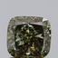 1.08 Ct. Fancy Intense  Green Cushion Lab Grown Diamond