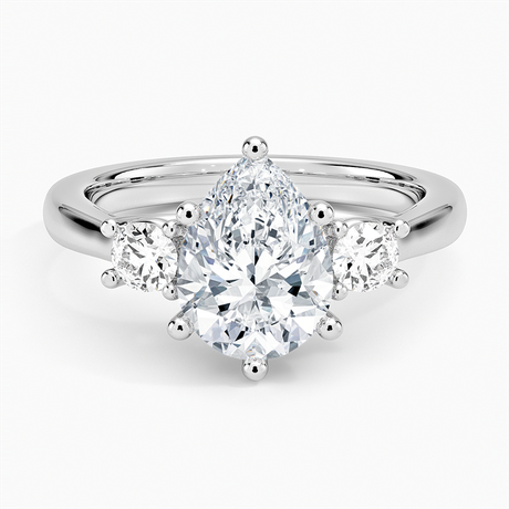 Three Stone Trellis Engagement Ring Setting