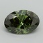 5.34 Ct. Fancy Vivid Green Oval Lab Grown Diamond