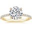 18K Yellow Gold Delicate Amelie Diamond Ring (1/6 ct. tw.), smalltop view