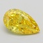 1.37 Ct. Fancy Vivid Yellow Pear Lab Grown Diamond