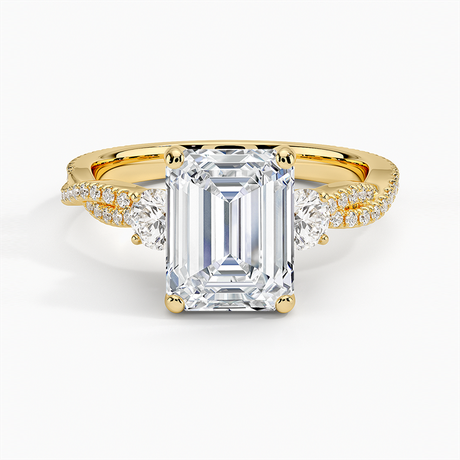 Luxe Three Stone Petite Twisted Vine Diamond Ring