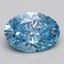2.58 Ct. Fancy Vivid Blue Oval Lab Grown Diamond