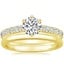 18K Yellow Gold Luxe Sienna Diamond Ring with 2mm Comfort Fit Wedding Ring