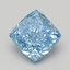 2.07 Ct. Fancy Vivid Blue Cushion Lab Grown Diamond