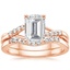 14KR Moissanite Chamise Diamond Bridal Set, smalltop view