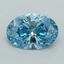 1.54 Ct. Fancy Vivid  Blue Oval Lab Grown Diamond