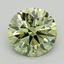 1.06 Ct. Fancy Vivid  Green Round Lab Grown Diamond