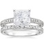 18KW Moissanite Luxe Hudson Diamond Bridal Set, smalltop view