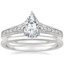 18K White Gold Zelda Diamond Ring (1/4 ct. tw.) with Petite Comfort Fit Wedding Ring