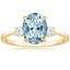 18K Yellow Gold Petite Selene Three Stone Diamond Ring (1/10 ct. tw.), smalltop view