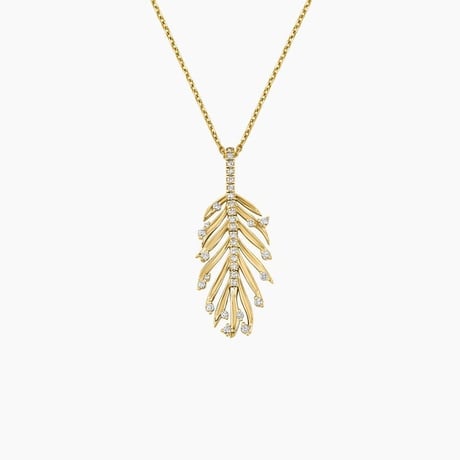 Jane Goodall Luxe Palm Leaf Lab Diamond Pendant Necklace (1/5 ct. tw.)