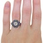 The Risa Ring, smallzoomed in top view on a hand