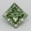 2.76 Ct. Fancy Vivid  Green Princess Lab Grown Diamond