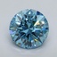 3.88 Ct. Fancy Vivid Malibu Blue Round Lab Grown Diamond