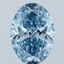 4.08 Ct. Fancy Vivid Blue Oval Lab Grown Diamond