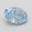 0.93 Ct. Fancy Vivid Blue Oval Lab Grown Diamond