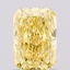 1.07 Ct. Fancy Vivid  Yellow Radiant Lab Grown Diamond
