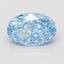 4.05 Ct. Fancy Vivid Blue Oval Lab Grown Diamond