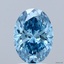 2.00 Ct. Fancy Vivid  Blue Oval Lab Grown Diamond
